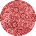thumbnail image 1 of Ahgly Company Tapis d'Intérieur Ronds Transitionnels Rouges Lavables à la Machine, 5 Pieds Rond, 1 of 7