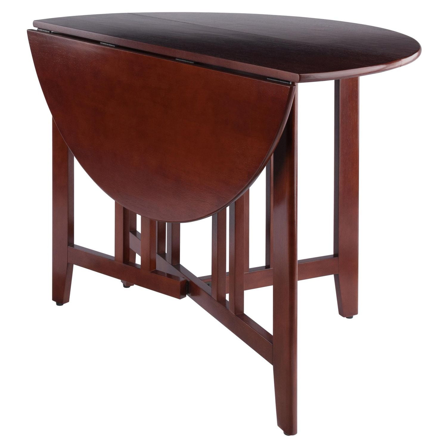 Table ronde à abattants 5 pièces Alamo avec 4 chaises Hamilton à dossier à barrettes de Winsome - 94565