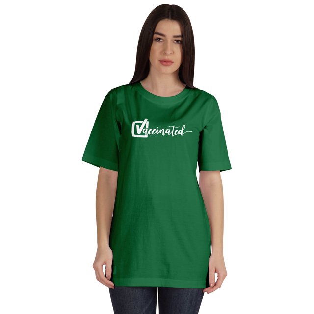 Inkmeso T-shirt à Col Rond Amusant Pro-Vaccin Vacciné pour Femmes
