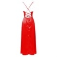 thumbnail image 5 of Puawkoer Robe Formelle pour Femme Robe Formelle Bicolore Tenue de Soirée Col en V Ajourée Longues Robes pour Femmes Robe Formelle pour Invitée de Mariage Design Convenant aux Chandails Quotidiens Qui Cachent, 5 of 5