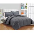thumbnail image 4 of Chezmoi Collection 3-Piece Down Alternative Comforter Set (King, Gray), 4 of 10