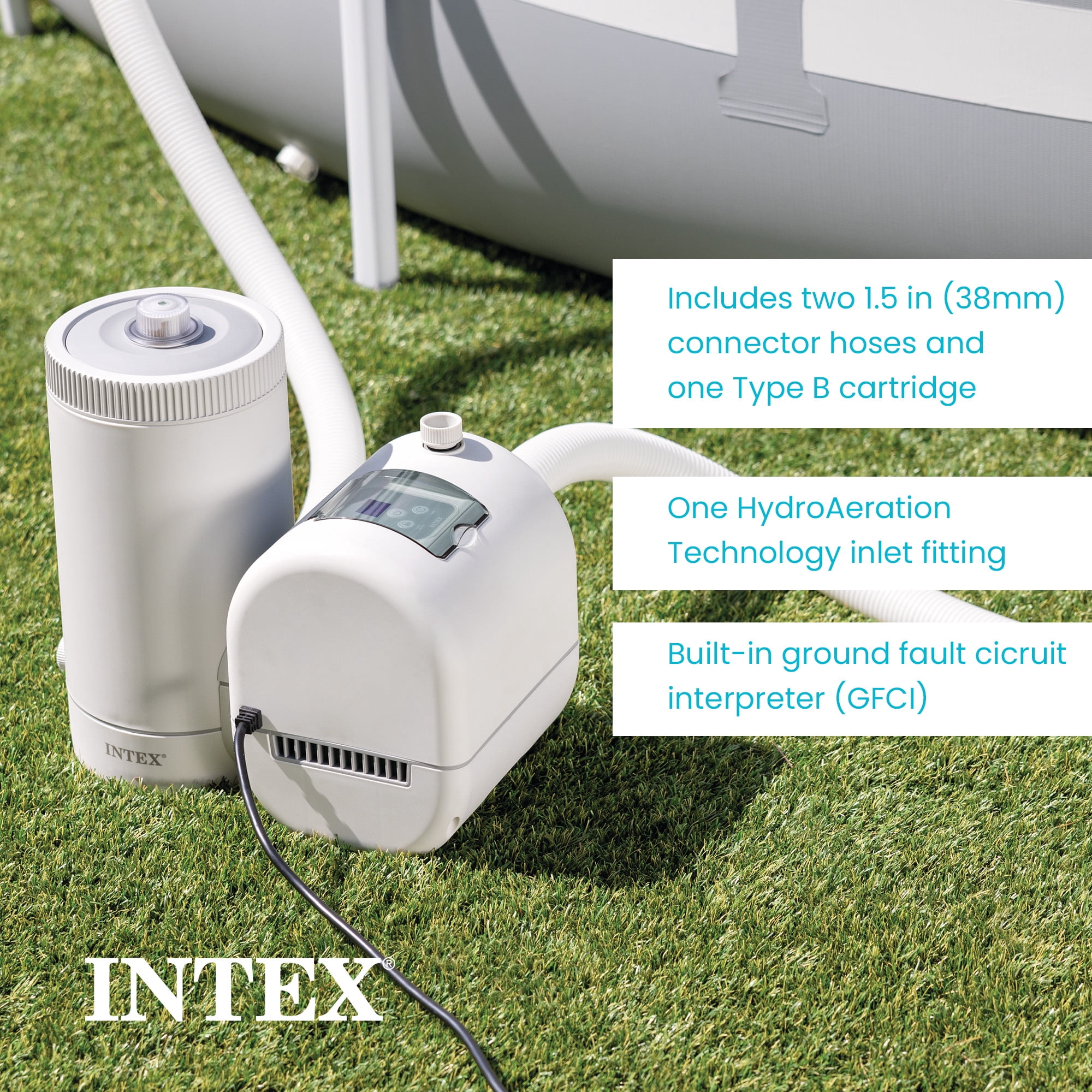 Pompe à filtre cartouche Intex C2500 avec GFCI (110-120 volts)
