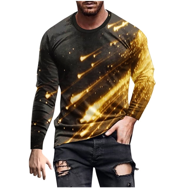 Birdeem T-Shirts pour Hommes Manches Courtes Mode Décontractée Impression Col Rond Chandail T-Shirt Manches Courtes Hauts Créez Vos Propres T-Shirts