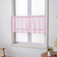 thumbnail image 3 of Innerwin Rideaux de Cuisine Déco Demi-Fenêtre Poche pour Tringle Simple Cantonnière Courte Semi-Transparente Moderne Couleur Unie Traitement de Luxe Rose L:51 Pieds' x H:16 Pieds', 3 of 5