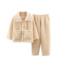 thumbnail image 1 of Birdeem Childrens Flannel Sleepwear Set Long Pants Thickened Home Clothes Set, 1 of 6