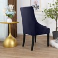 thumbnail image 4 of Amdohai Chair Cover Velvet Chair Slipcovers Removable Washable Soft Dining Chair Protector Cover Dark Blue, 4 of 8