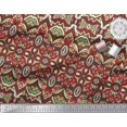 thumbnail image 2 of Soimoi Georgette Viscose Fabric Moroccan Damask Decorative Decor Fabric Printed Yard 42 Inch Wide, 2 of 2