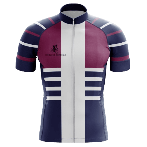 Striped Men's Cycling Jersey - 3XL