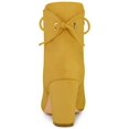 thumbnail image 2 of Unique Bargains Women's Block Heel Lace Up Back Ankle Boots, 2 of 6