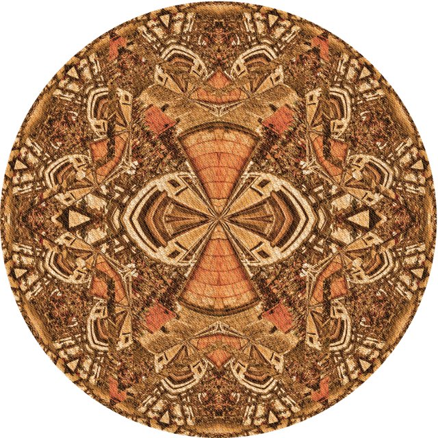 Ahgly Company Tapis d'Intérieur Ronds Transitionnels Orange Lavables à la Machine, 6 Pieds Rond