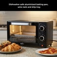 thumbnail image 4 of Total Chef 4-Slice Toaster Oven with Timer and Temperature Control (1,000 Watts), Versatile Oven for Toasting & Baking, 4 of 11