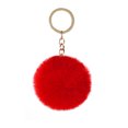 thumbnail image 1 of Fuzzy Ball Keychain Supple Comfortable Lovely Key Rings Adorable Practical Key Chains Women for Children Adults Elderly Students Red 6cm, 1 of 7