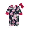thumbnail image 4 of Family Flower Matching Robe And Swaddle Set Mother & Baby Pajamas Sleepsack, 4 of 5