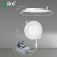 thumbnail image 3 of QPLUS Guirlandes Lumineuses Encastrées Minces à DEL de 4 Po à Intensité Réglable (Lot de 4), 3 of 5