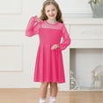 thumbnail image 3 of Robe Fille Ado à Manches Longues, Ligne A, à Étages, Évasée, Robes Soleil, Robe Chic, Robe Rose pour Filles, Robes Chics pour Filles, 3 of 8