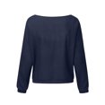 thumbnail image 3 of Innerwin Sweater Winter Warm Ladies Pullover Loungewear Solid Color Thermal Jumper Tops Navy Blue XXL, 3 of 6