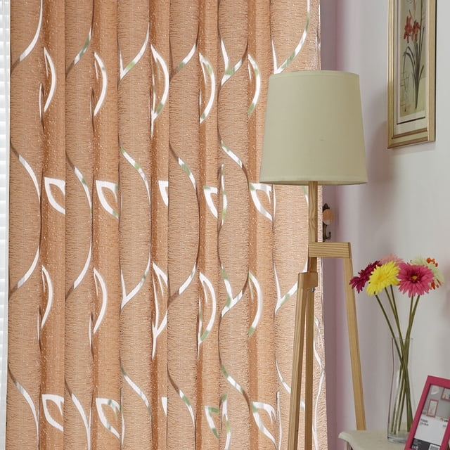 Fiogavroetic 1 PCS Rideau de Porte Fenêtre en Tulle à Feuilles de Vignes Panneau Drapé Foulard Transparente
