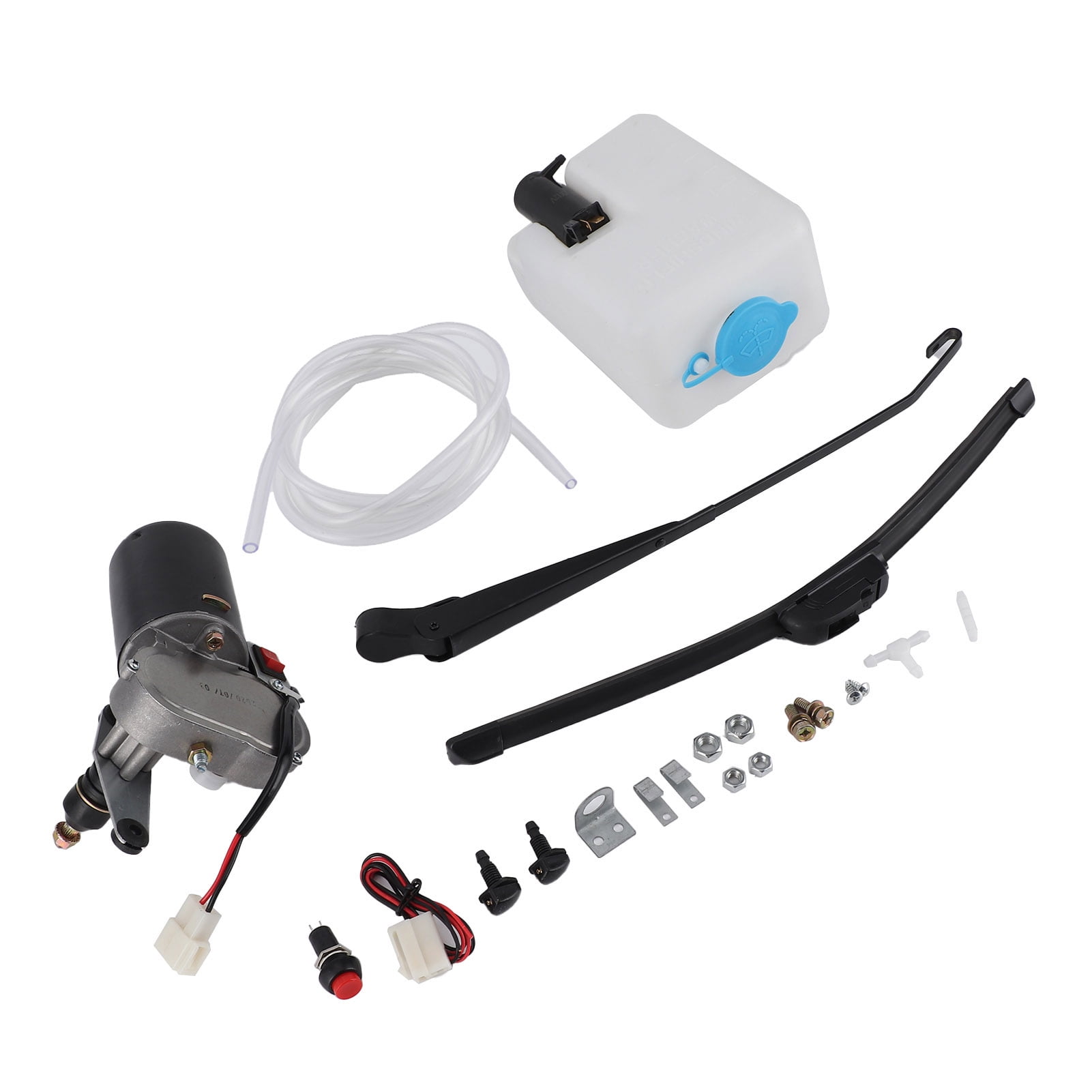 Windshield Wiper Assembly Kit, Silent Cleaning Windshield Wiper Blades Assembly Windshield Kit Wiper Motor Kit  For UTV ATV