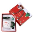 thumbnail image 2 of Lipstore Christmas Mug Set Water Container Milk Mug Tea Cup Cute with Lid Spoon Xmas Gift Green Santa Claus, 2 of 8