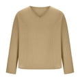 thumbnail image 3 of GigrtiJin Mens Long Sleeve T-Shirt Casual Fall V Neck Solid Color Tops Blouses Plus Size Basic Pullover Undershirt, 3 of 6