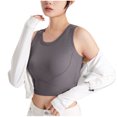 thumbnail image 4 of SwiftWear Womens U Back Sports Shaping Bras Padded High Neck Crop Workout Cotton Tank Tops, 4 of 6