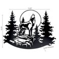 thumbnail image 2 of IH Casa Decor Metal Black Wall Decor Howling Wolf, 2 of 3