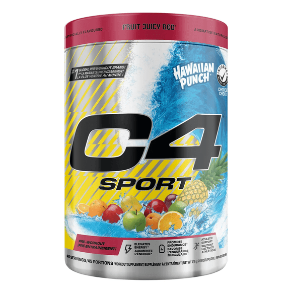 Poudre Pré-Entraînement C4 Sport, Saveur Hawaiian Punch, 419 g