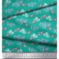 thumbnail image 3 of Soimoi Poly Georgette Fabric Clouds & Bullfinch Bird Fabric Prints by Yard 42 Inch Wide, 3 of 3