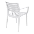 thumbnail image 2 of Compamia Artemis Outdoor Resin Patio Dining Arm Chair in White, 2 of 11