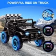 thumbnail image 1 of BeesClover 12V Ride On Truck Car, Battery Powered Car w/Remote Control, Spring Suspension, LED Lights, Bluetooth, 3 Speeds, Electric Car for Kids, 1 of 8