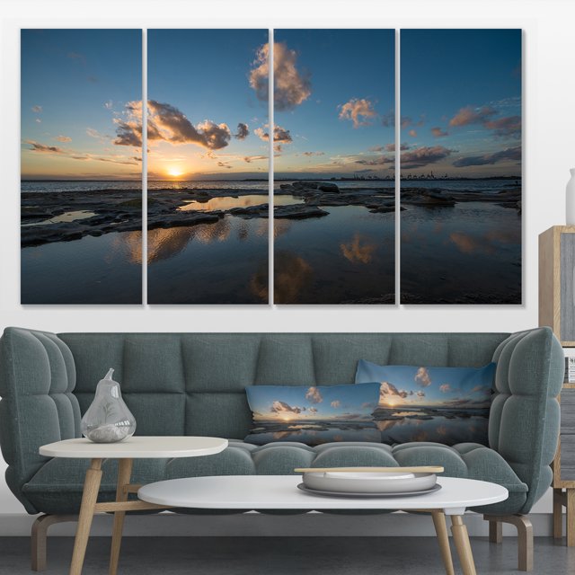 Sunset at La Perhouse Beach - Seascape Canvas Art Print
