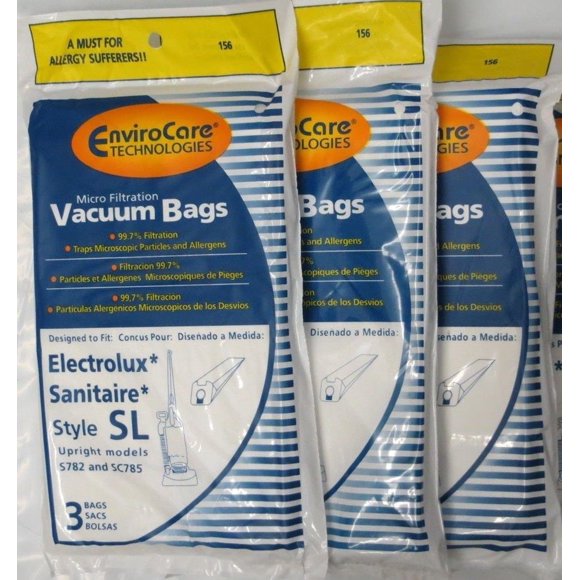 Household Supplies Vacuum Cleaner Bags 9 Allergy Bags for Eureka & Sanitaire Vacuum Style SL