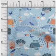 thumbnail image 2 of oneOone Polyester Spandex Light Blue Fabric Kids Sewing Craft Projects Fabric Prints By Yard 56 Inch Wide, 2 of 4