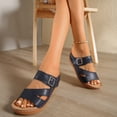 thumbnail image 3 of Womens Orthopedic Platform Slides Sandals 2025 Fashion Leopard Buckle Arch Support Wedge Dress Slip on, 3 of 7