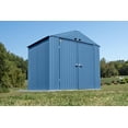 thumbnail image 1 of Arrow Elite Steel Storage Shed, 8x6, Blue Grey, 1 of 9