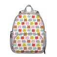 thumbnail image 1 of Geometric Cat Pattern Student Backpack – Minimalist Cat Design With Hand-Drawn Cat Graphic And Boho Cat Aesthetic, 1 of 5