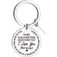thumbnail image 1 of CHUANK Clearance To My Daughter Message Keychain Stainless Steel Initial Last Name 26 Letter Family Inspirational Keychain Gift, 1 of 2