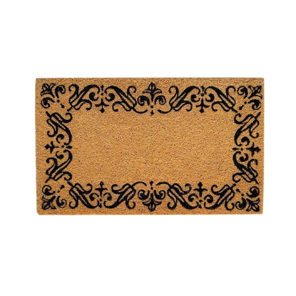 Home Decor Inc Fancy Border Coir Doormat, Durable & Natural Entryway Mat