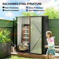 thumbnail image 4 of Outsunny 5'x3' Outdoor Storage Shed w/ Single Door, Black, 4 of 10