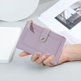 thumbnail image 4 of Card Holder Pouch Women Purse Versatile Women‘s Purse with Button Closure Solid Color Card Holder Wallet Portable Changes, 4 of 5