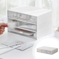 thumbnail image 4 of Boovnll Desk Organizer with Drawers, Stackable Plastic Desktop Organization Makeup Organizer Desk Storage Box for Make Up, Jewelry, Office Supplies, Desk Organizer, 4 of 6