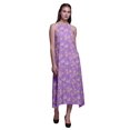 thumbnail image 1 of Bimba Robe de Plage Dos Nu Imprimée à Fleurs pour Femmes, Col Halter, Rayonne, Grande Taille, 1 of 1