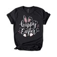 thumbnail image 2 of Débardeurs d'Été Grande Taille pour Femmes Pâques Col Rond T-shirt Imprimé Haut Manche Courte Blouse Décontractée Ample Col en V T-shirt Femmes en Liquidation, 2 of 3