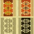 thumbnail image 1 of Ahgly Company Tapis d'Intérieur Lavable à la Machine, Carré, Transitionnel, Brun Acajou, Tapis de Zone, 6 Pieds Carré, 1 of 7