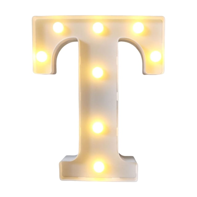 Illuminated LED Alphabet Letter Light Decorative Marquee Lamp for Birthday Party Wedding Children's Room Home Bar Wall Battery Operated