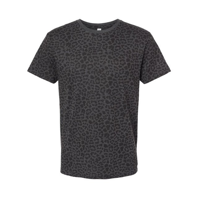T-shirt en Jersey Fin, 3TG, Léopard Noir