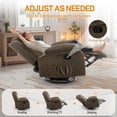 thumbnail image 4 of Korser Oversized Swivel Rocker Recliner Chair for Adults 40.6'' Wide for Living Room,Brown, 4 of 7