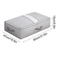thumbnail image 3 of Folding Storage Box With Window, Large Capacity Organizer for Closet, Under Bed, Drawer Style Fabric Bins, Non Woven Storage Container With Lid and Handles, Home Organization Solution, 3 of 3