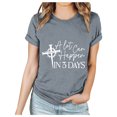 thumbnail image 4 of EGNMCR Chemises de Pâques pour Femmes Manches Courtes Imprimé de Pâques Décontracté Col Rond T-Shirts pour Femmes, 4 of 5