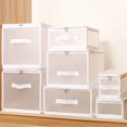 thumbnail image 4 of Graflsoa Collapsible White PP Storage Box for Clothes, Toys, and Bedding - 47L Capacity, 52x30x30cm, Foldable & Stackable Design for Space Saving, 4 of 6